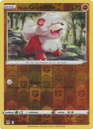 Pokemon factory Growlithe Reverse Holo