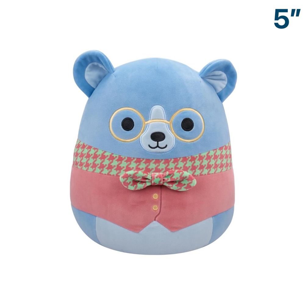 Blue Bear with Shirt Glasses ~ 5" 2024 Easter Squishmallow Plush