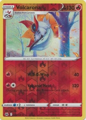 Volcarona 25/159 Reverse Holo | Crown Zenith | Pokemon Card