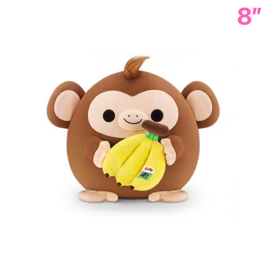 Riko Dole Banana Monkey ~ Series 2 Zuru Snackles Plush Mini Plush 8"