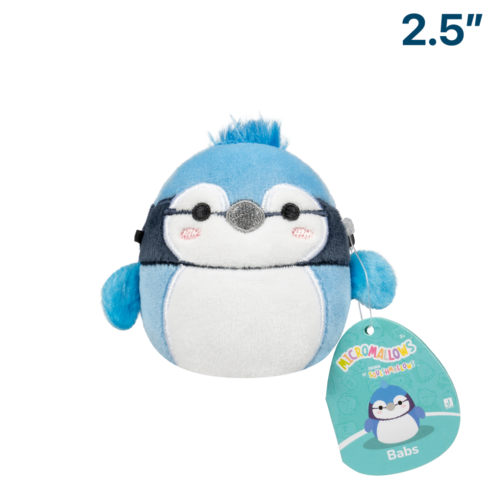 Babs the Bluebird ~ 2.5" Micromallows Series 1 Squishmallow Plush