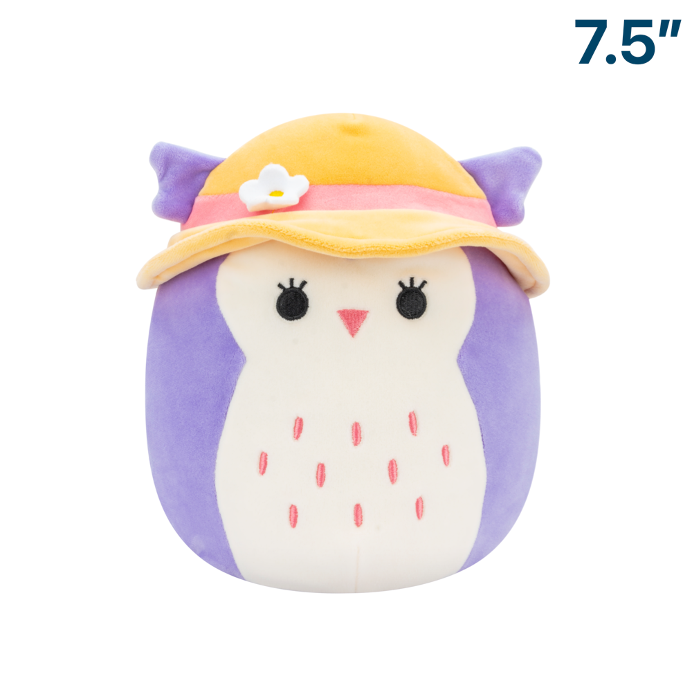 Holly the Owl with Bucket Hat ~ 7.5" Squishmallow Plush