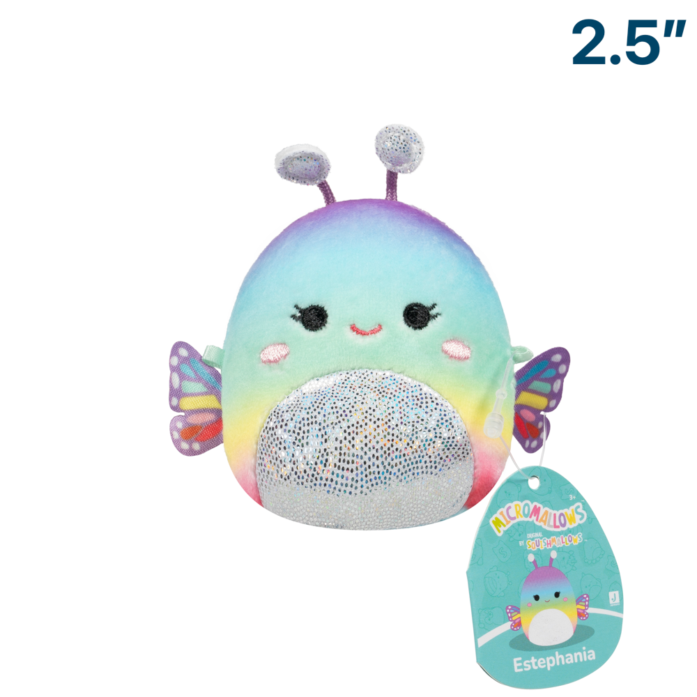 Estephania the Rainbow Butterfly ~ 2.5" Micromallows Series 1 Squishmallow Plush