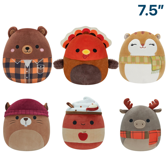 FULL SET OF 6 ~ 7.5" Fall / Autumn Harvest Squad Squishmallow Plush ~ PRE-ORDER ~ Limit ONE Per Customer