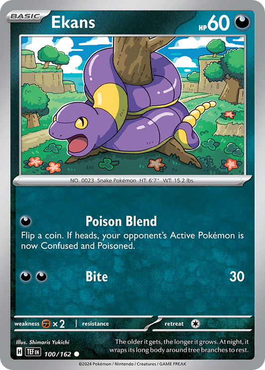 Ekans 100/162 Common | Temporal Forces | Pokemon Card