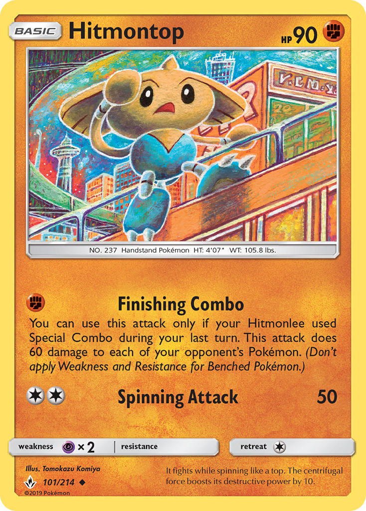 Hitmontop 101/214 Uncommon | Unbroken Bonds | Pokemon Card