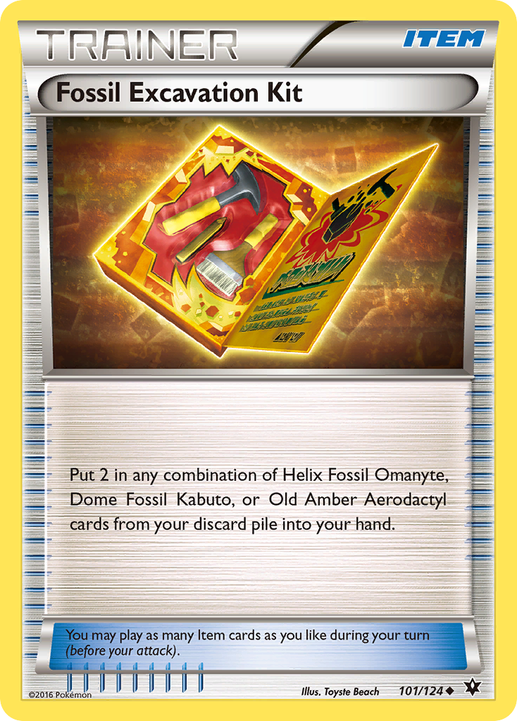 Fossil Excavation Kit 101/124 Uncommon | Fates Collide | Pokemon Card