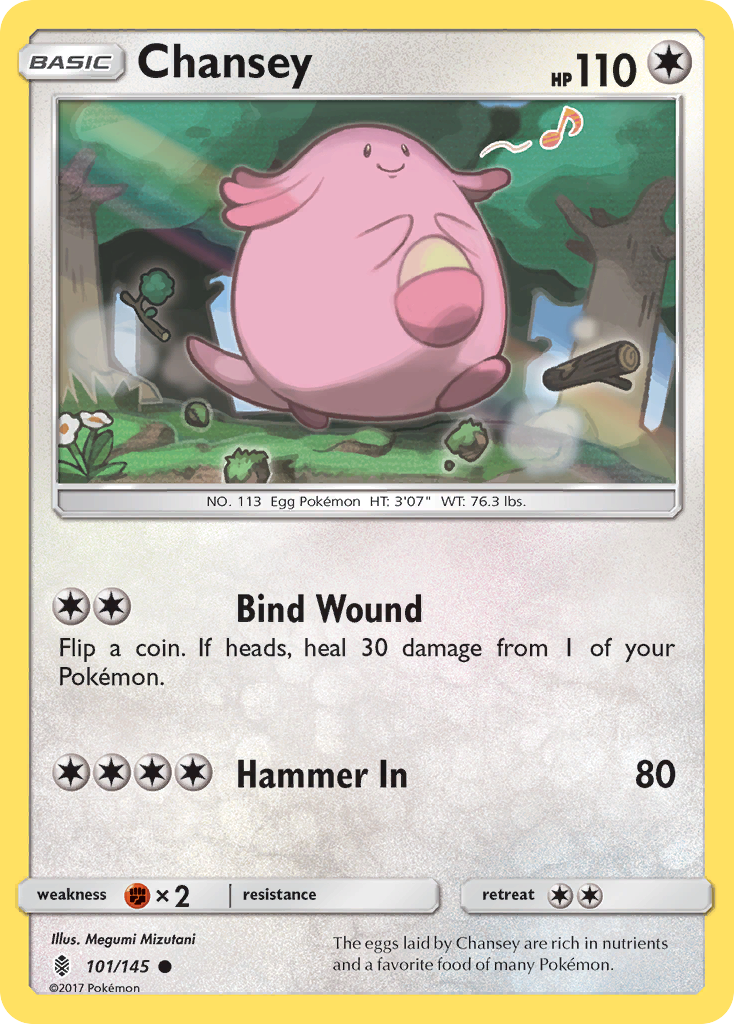 Chansey 101/147 Common | Guardians Rising | Pokémon Card