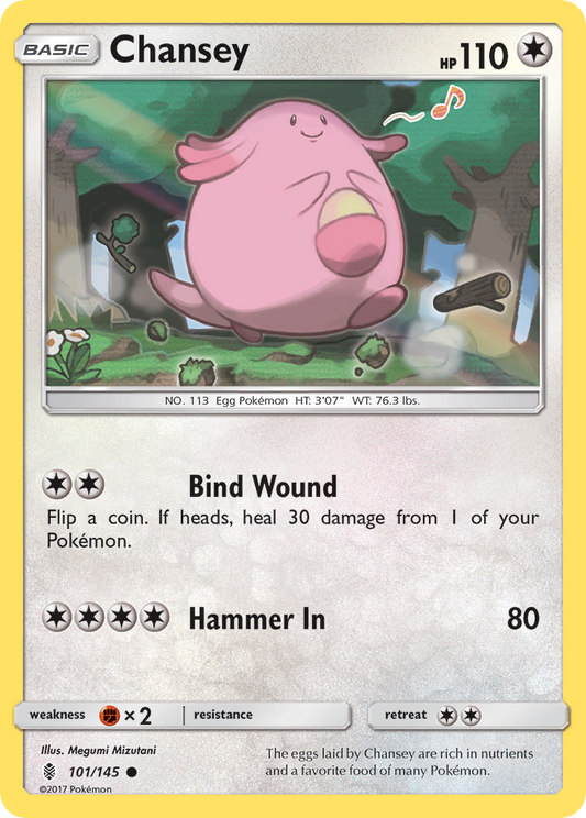 Chansey 101/147 Common | Guardians Rising | Pokémon Card