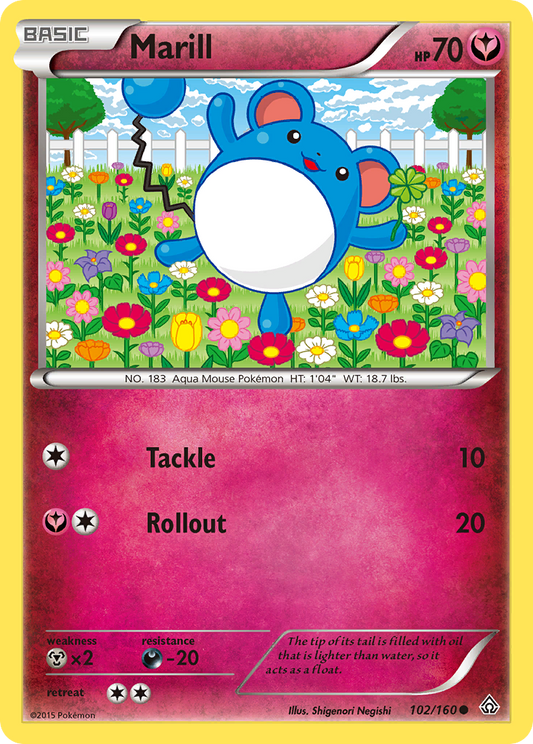 Marill 102/160 Common | Primal Clash | Pokemon Card