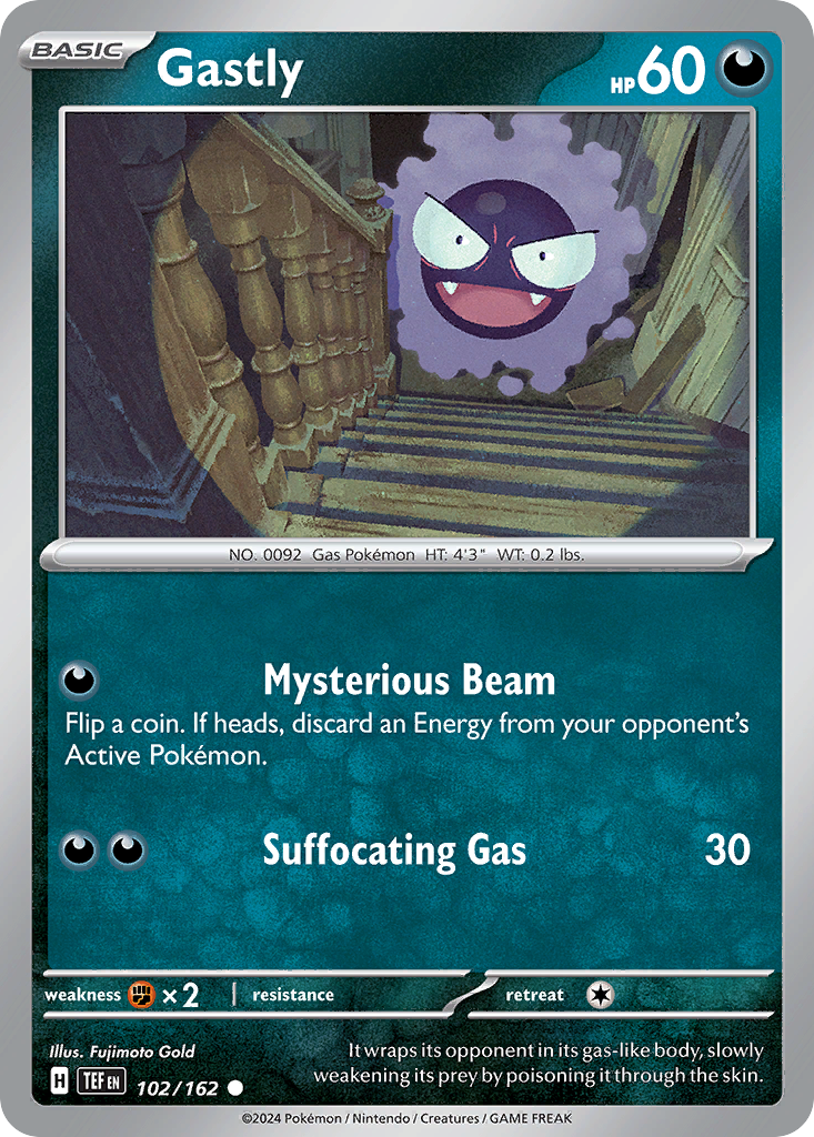 Gastly 102/162 Common | Temporal Forces | Pokemon Card