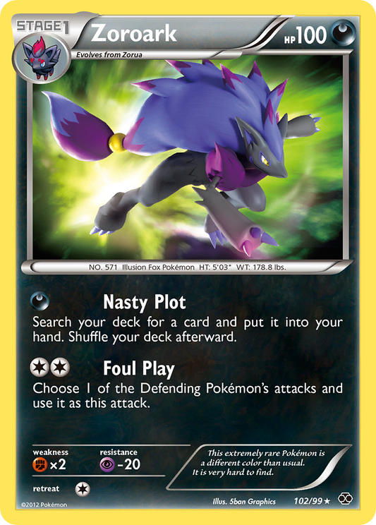 Zoroark 102/99 Rare Secret | Next Destinies | Pokemon Card