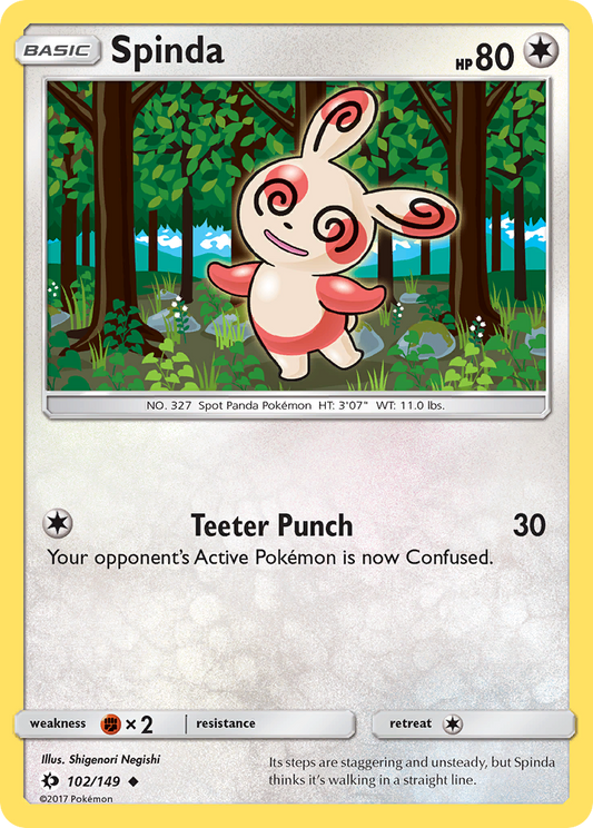 Spinda 102/149 Uncommon | Sun & Moon | Pokemon Card