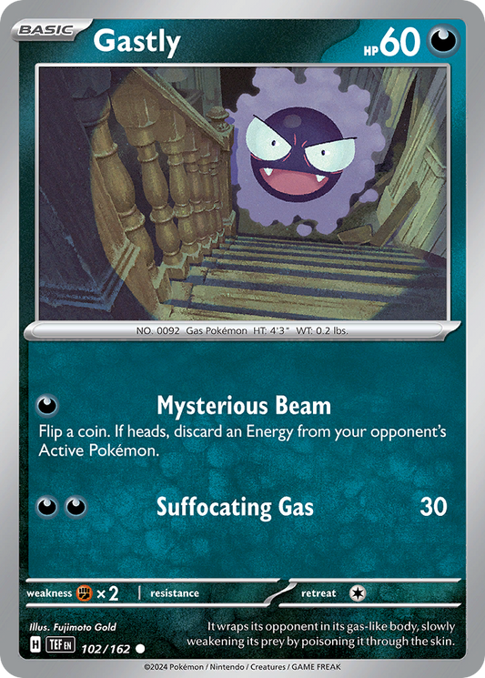 Gastly 102/162 Common | Temporal Forces | Pokemon Card