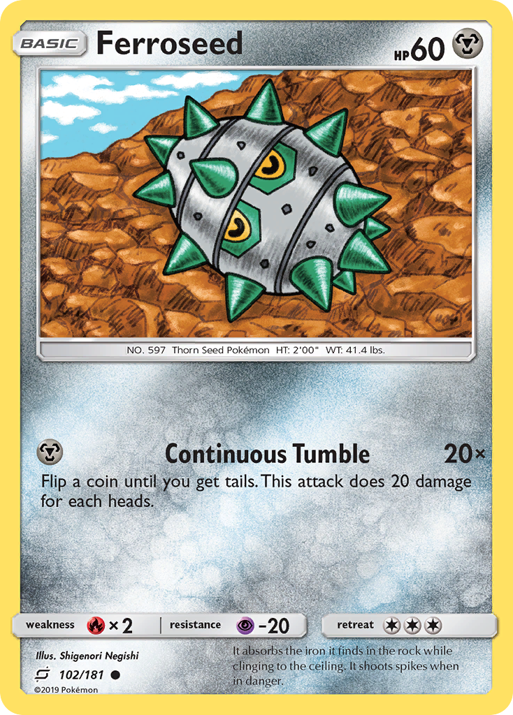 Ferroseed 102/181 Common | Team Up | Pokémon Card