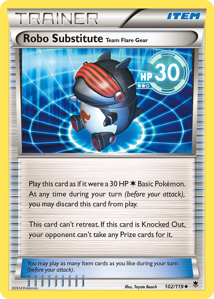 Robo Substitute Team Flare Gear 102/119 Uncommon | Phantom Forces | Pokemon Card