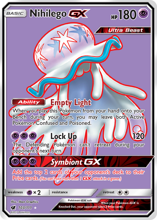 Nihilego-GX 103/111 Rare Ultra | Crimson Invasion | Pokemon Card