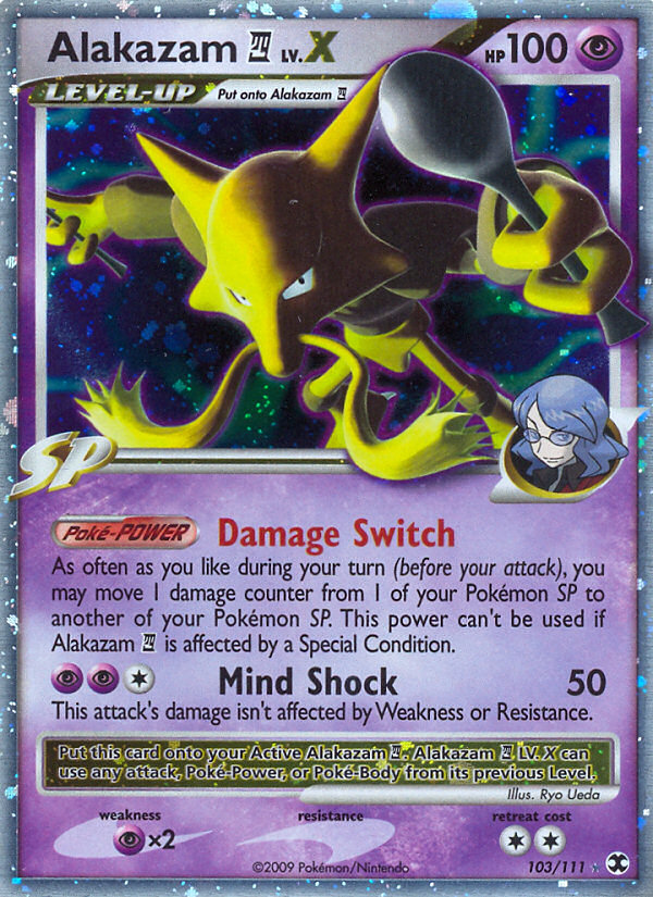 Alakazam E4 LV.X 103/111 Rare Holo LV.X | Rising Rivals | Pokemon Card