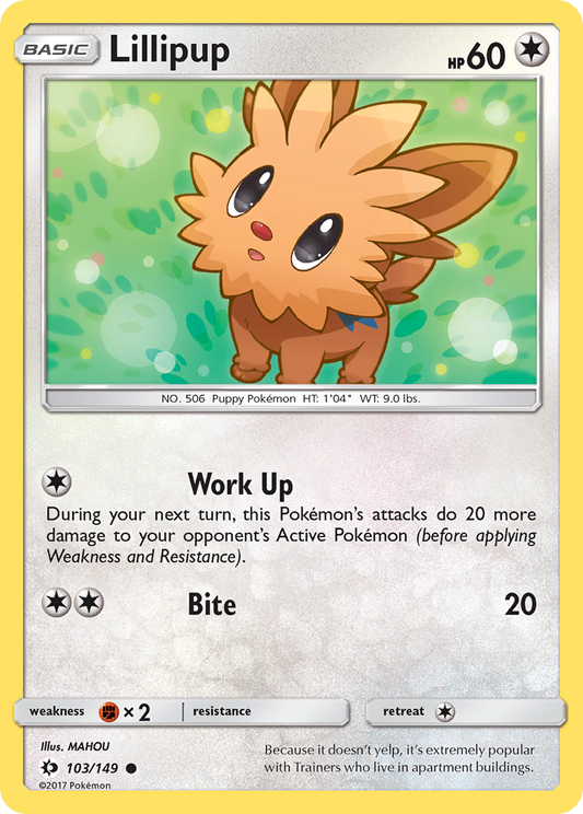 Lillipup 103/149 Common | Sun & Moon | Pokemon Card