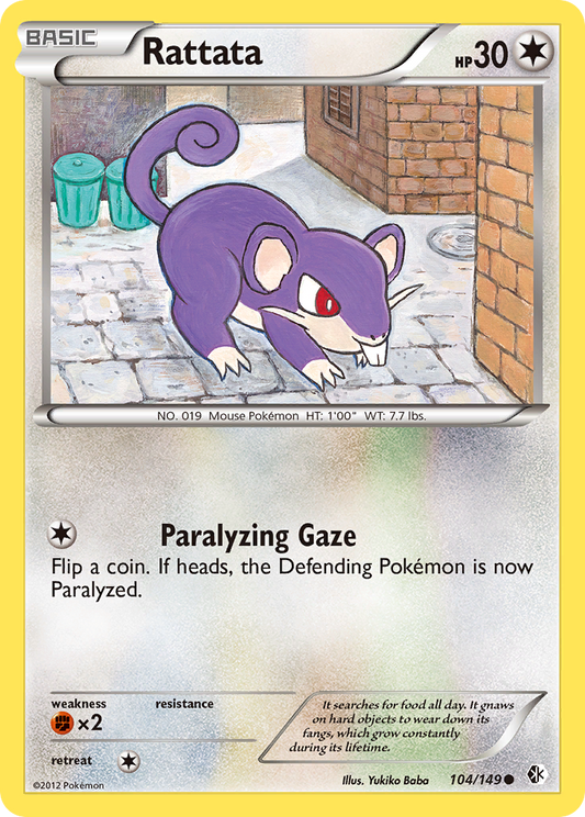 Rattata 104/149 Common | Boundaries Crossed | Pokemon Card