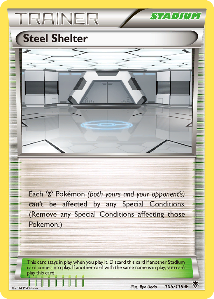 Steel Shelter 105/119 Uncommon | Phantom Forces | Pokemon Card