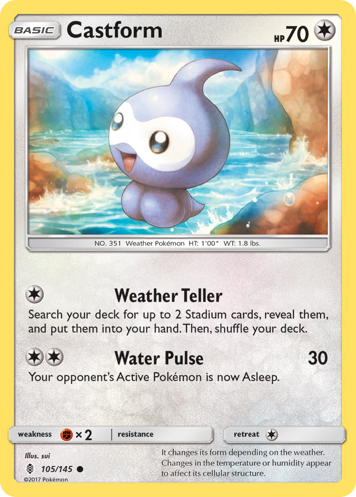 Castform 105/147 Common | Guardians Rising | Pokémon Card