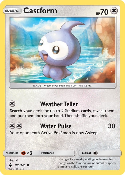 Castform 105/147 Common | Guardians Rising | Pokémon Card