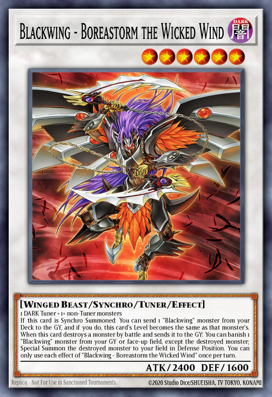 Blackwing  Boreastorm the Wicked Wind - DABL-EN043 Super Rare | Yu-Gi-Oh! Card