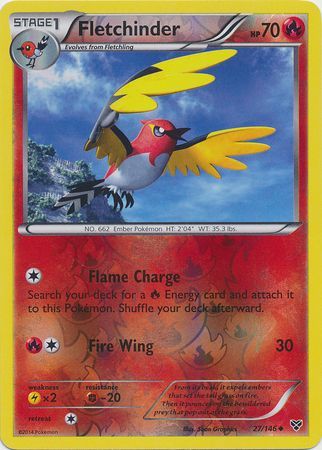 Fletchinder 27/146 Reverse Holo | XY | Pokemon Card