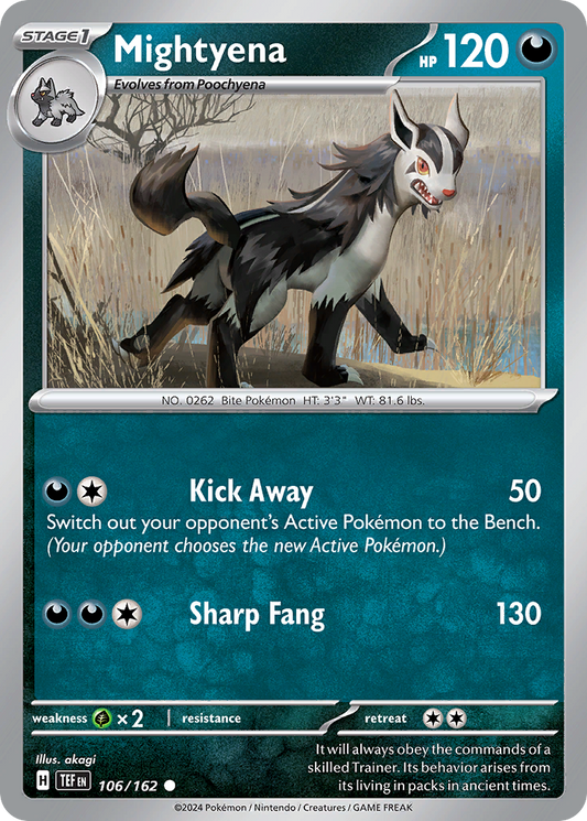 Mightyena 106/162 Common | Temporal Forces | Pokemon Card