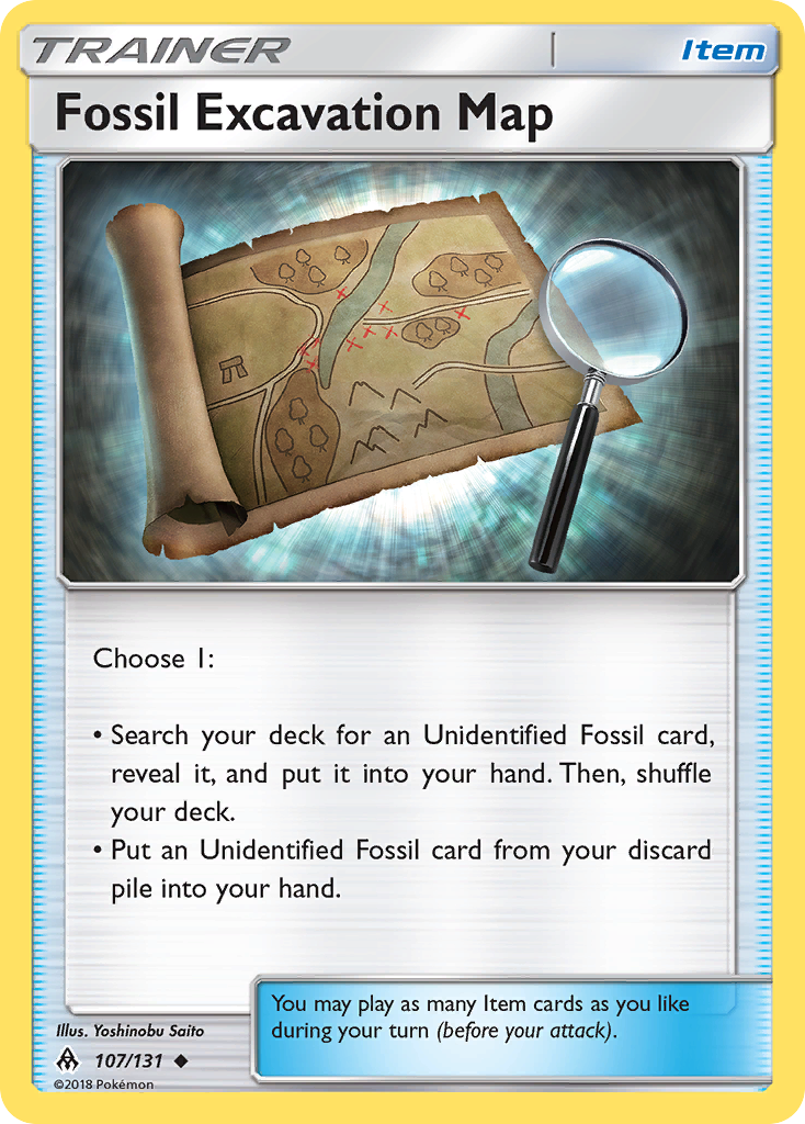 Fossil Excavation Map 107/131 Uncommon | Forbidden Light | Pokémon Card