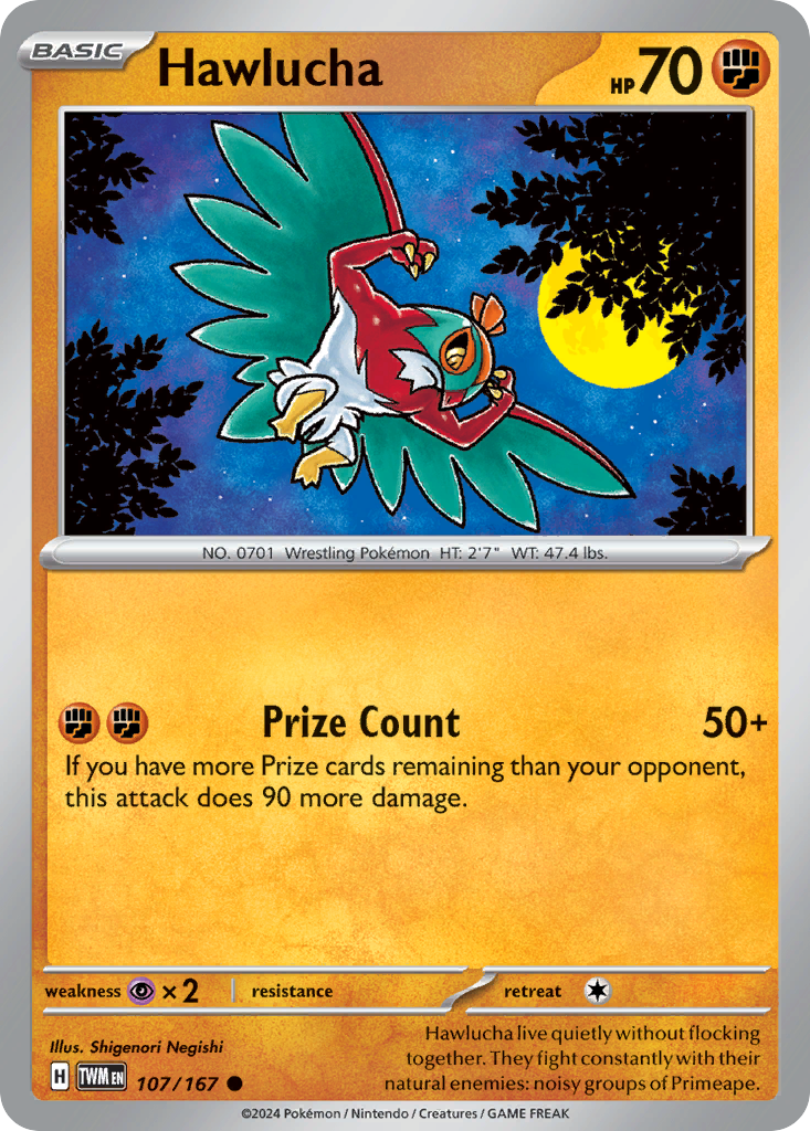 Hawlucha 107/167 Common | Twilight Masquerade | Pokemon Card