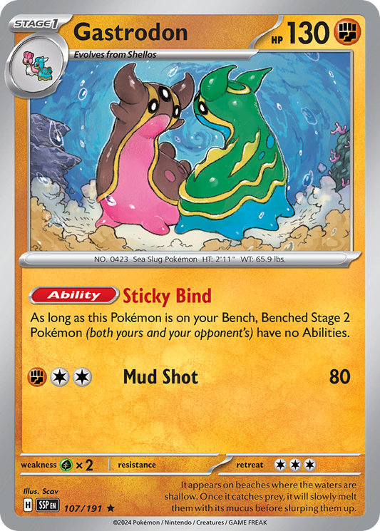 Gastrodon 107/191 Rare | Surging Sparks | Pokemon Card