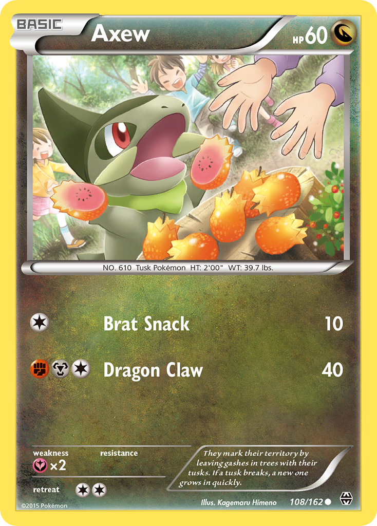 Axew 108/162 Common | BREAKthrough | Pokemon Card