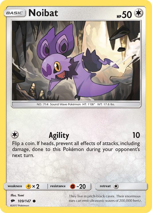 Noibat 109/147 Common | Burning Shadows | Pokemon Card