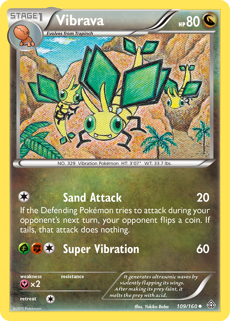 Vibrava 109/160 Uncommon | Primal Clash | Pokemon Card