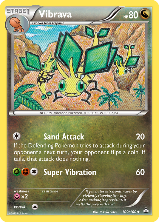 Vibrava 109/160 Uncommon | Primal Clash | Pokemon Card