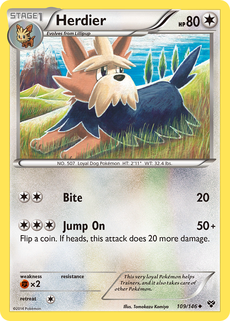 Herdier 109/146 Uncommon | XY | Pokemon Card