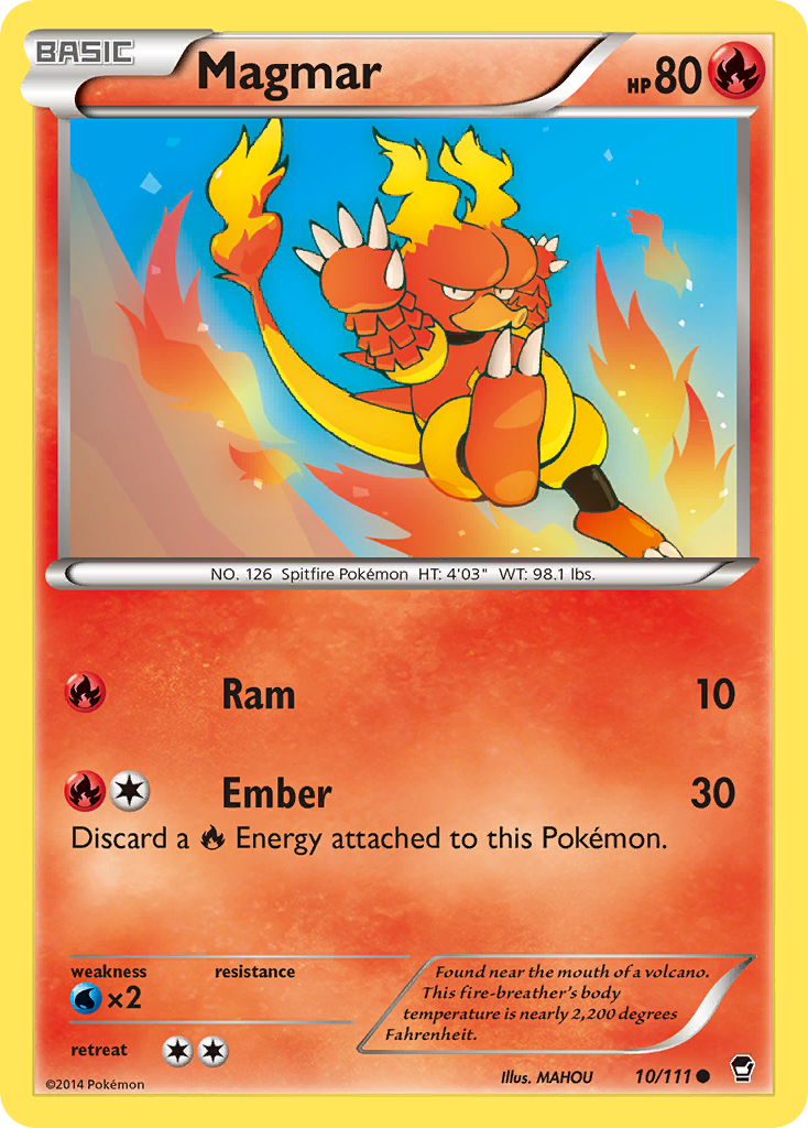 Magmar 10/111 Common | Furious Fists | Pokemon Card