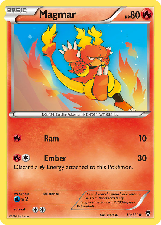 Magmar 10/111 Common | Furious Fists | Pokemon Card