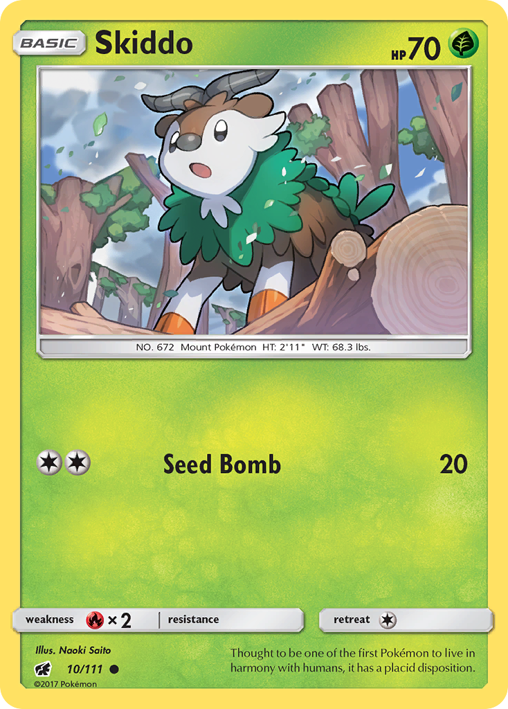 Skiddo 10/111 Common | Crimson Invasion | Pokemon Card