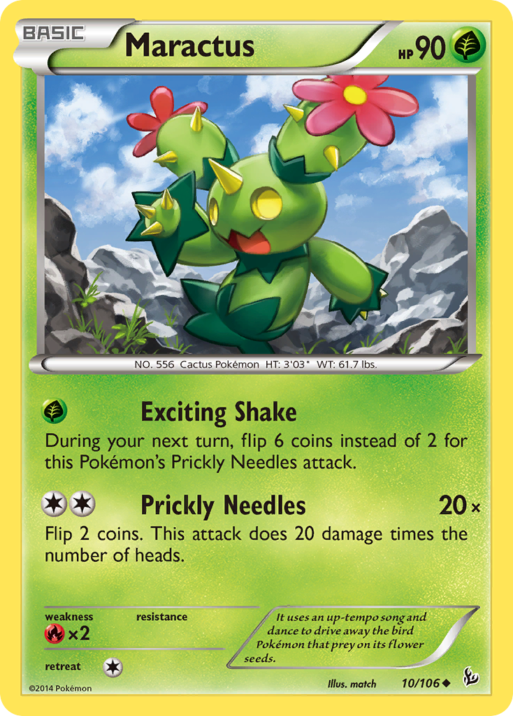 Maractus 10/106 Uncommon | Flashfire | Pokemon Card