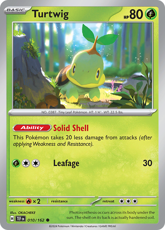 Turtwig 10/162 Common | Temporal Forces | Pokemon Card