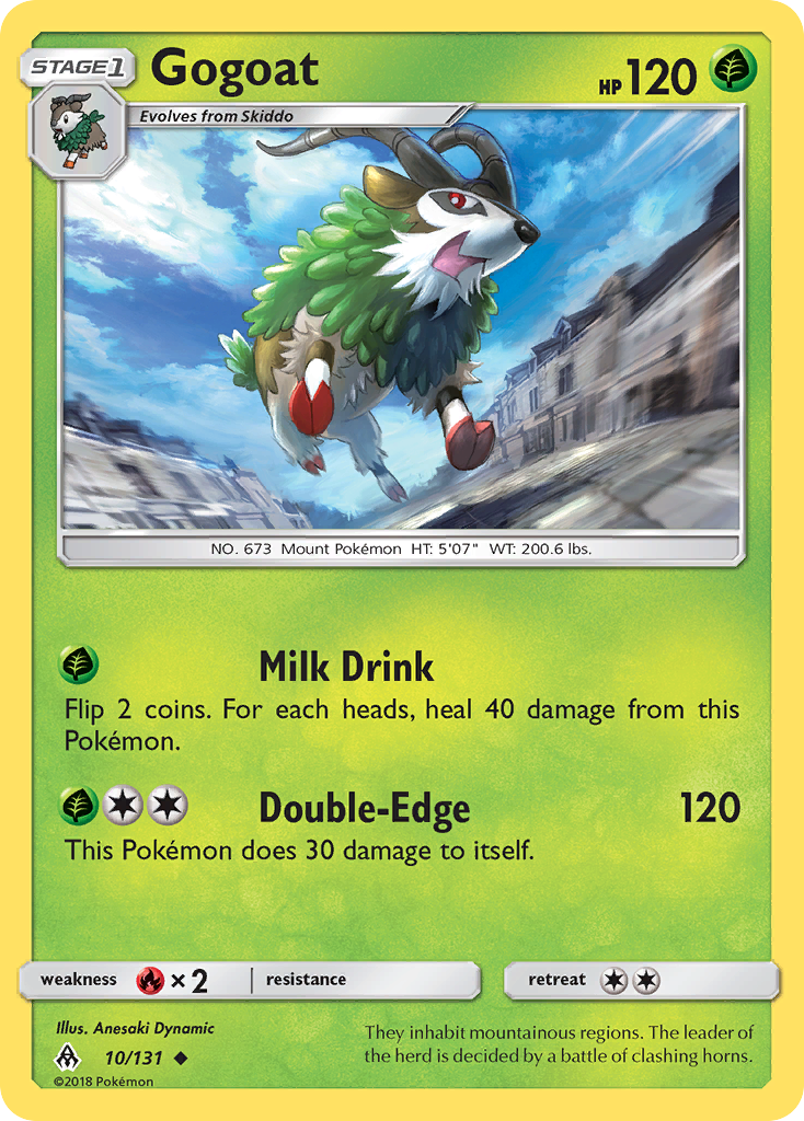 Gogoat 10/131 Uncommon | Forbidden Light | Pokemon Card