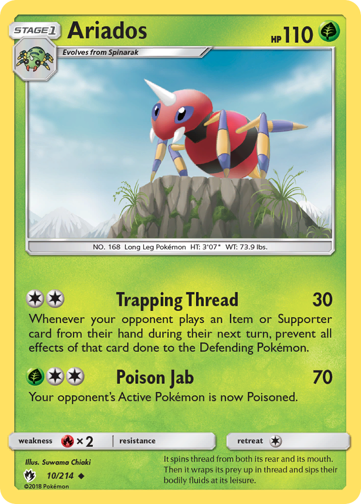 Ariados 10/214 Uncommon | Lost Thunder | Pokemon Card