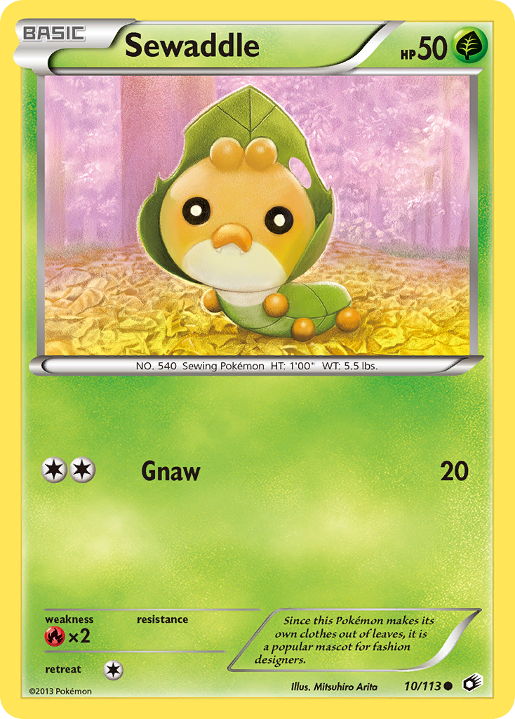 Sewaddle 10/113 Common | Legendary Treasures | Pokemon Card