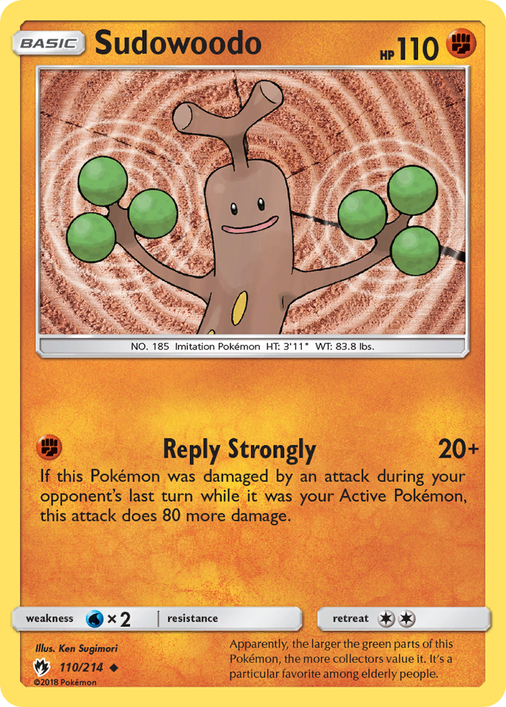 Sudowoodo 110/214 Uncommon | Lost Thunder | Pokemon Card