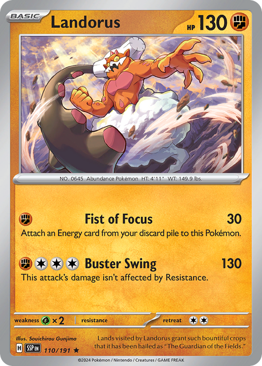 Landorus 110/191 Rare Holo | Surging Sparks | Pokemon Card