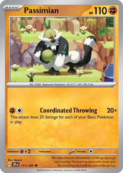 Passimian 111/191 Reverse Holo | Surging Sparks | Pokemon Card