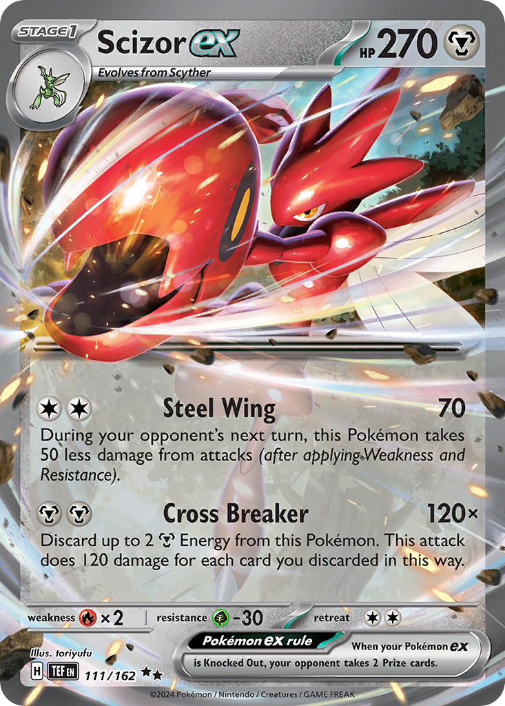 Scizor ex 111/162 Double Rare | Temporal Forces | Pokemon Card